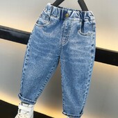 Poiste Jean Püksid Pikad Püksid Puuvillane 2024 Laos kevad Sügis Beebi Püksid Teismelised Välisriided Kvaliteetne Laste Clo