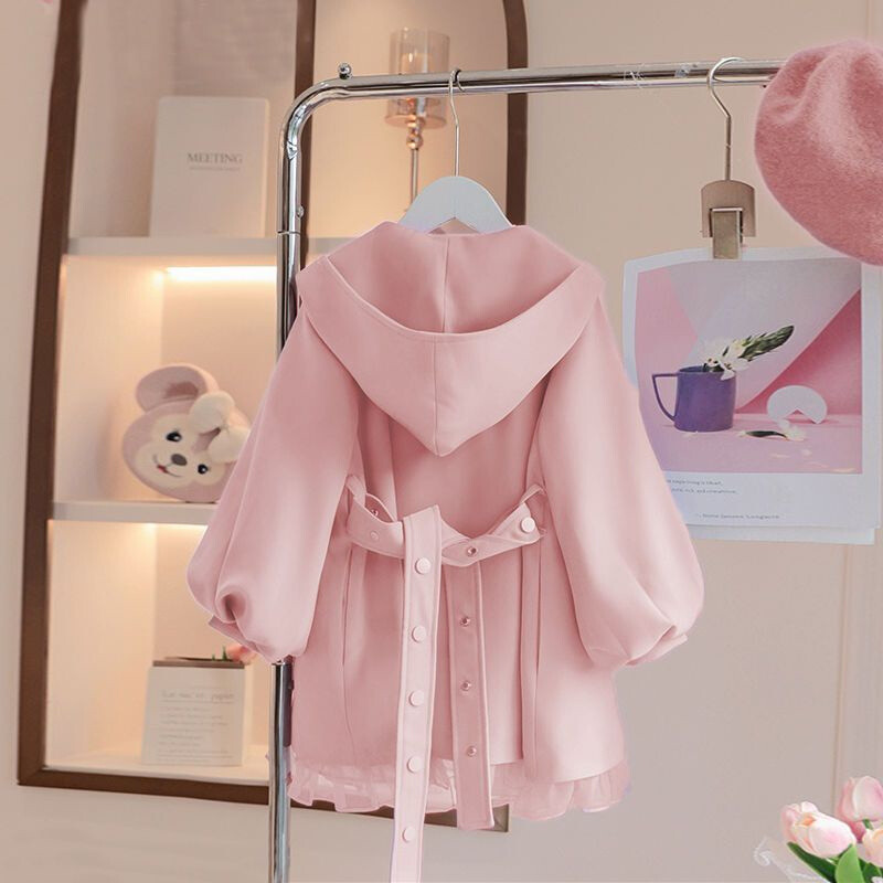 Vjetrobranski kaput za djevojčice Kaput Jakna Gornja odjeća 2024 Na zalihama Proljeće Jesen Pamuk Školska odjeća na otvorenom Tinejdžeri Dječja odjeća