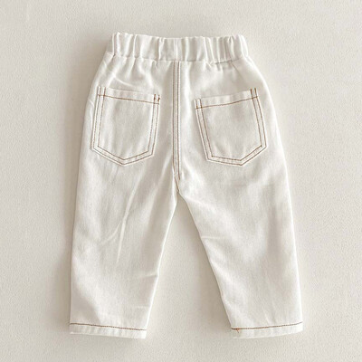 Ocazional Copii Bebeluși Fetițe Băieți Blugi de culoare uni Primăvara Toamnă Copii Bebeluși Fete Băieți Îmbrăcăminte pentru copii Blugi pentru fetițe