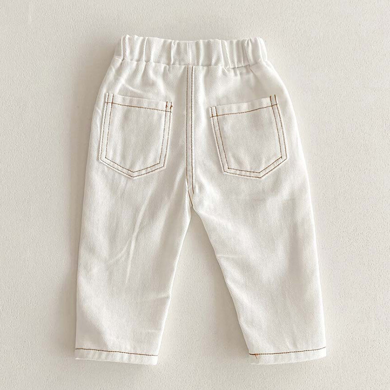Ocazional Copii Bebeluși Fetițe Băieți Blugi de culoare uni Primăvara Toamnă Copii Bebeluși Fete Băieți Îmbrăcăminte pentru copii Blugi pentru fetițe