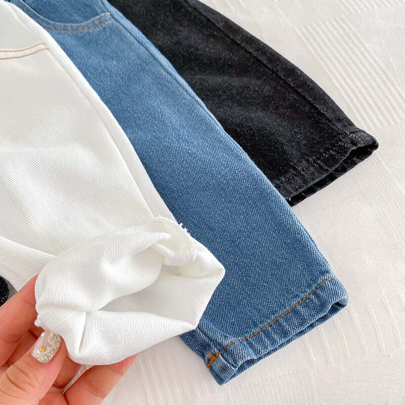 Ocazional Copii Bebeluși Fetițe Băieți Blugi de culoare uni Primăvara Toamnă Copii Bebeluși Fete Băieți Îmbrăcăminte pentru copii Blugi pentru fetițe