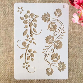 4 τμχ A4 29cm Dandelion Flowers Lines DIY Layering Stencils Ζωγραφική Λεύκωμα χρωματισμού Ανάγλυφο διακοσμητικό πρότυπο άλμπουμ