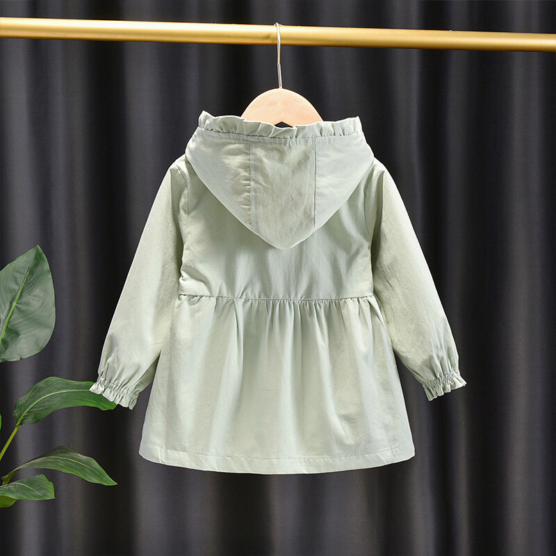 Tüdrukute tuuletõkkemantel Mantel jope 2024. aasta kollane kevad sügis puuvillane kool õues teismeliste lasteriided