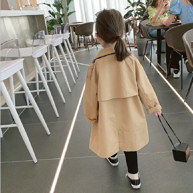 Jachete pentru fete Îmbrăcăminte împotriva vântului Bumbac 2023 Elegantă, primăvară, toamnă, de înaltă calitate, îmbrăcăminte pentru copii, rezistentă la vânt