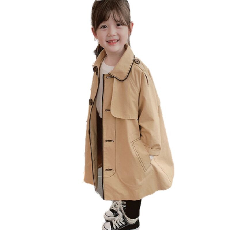 Jachete pentru fete Îmbrăcăminte împotriva vântului Bumbac 2023 Elegantă, primăvară, toamnă, de înaltă calitate, îmbrăcăminte pentru copii, rezistentă la vânt