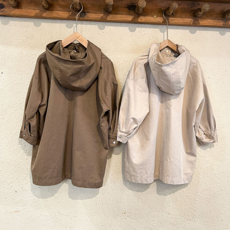 2023. aasta sügisene lastemantlid ühevärvilised Keskmise pikkusega tuuletõkked Poiste ja tüdrukute ülisuured trentšjoped