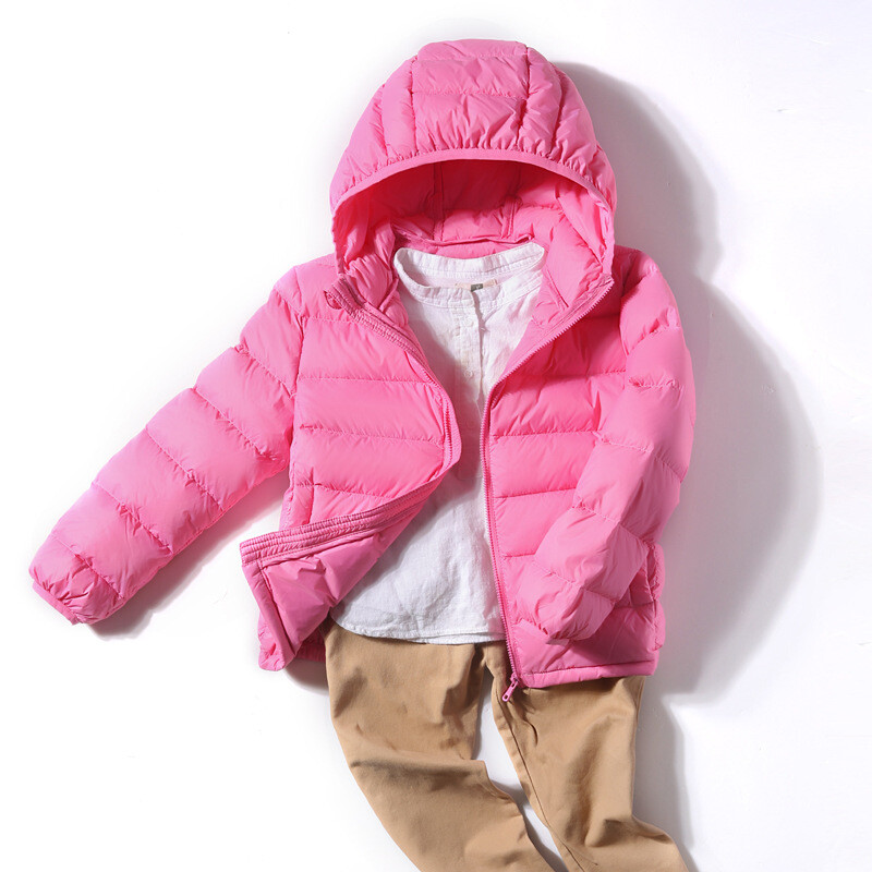 Kvaliteetsed laste talvemantlid jakidUued ülikerged kapuutsiga poistele, tüdrukutele, kaasaskantavad tuulekindlad puhvis parkad