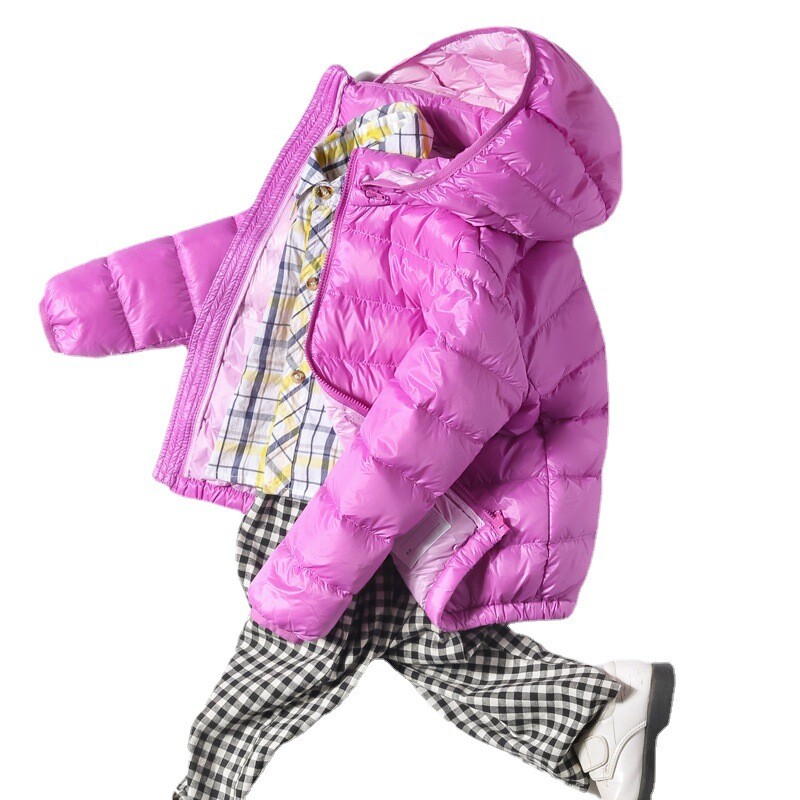 Kvaliteetsed laste talvemantlid jakidUued ülikerged kapuutsiga poistele, tüdrukutele, kaasaskantavad tuulekindlad puhvis parkad