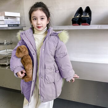 Girls Down Coat Jacket Cotton Windbreak 2023 βελούδινα Warm Plus Thicken Winter Skiwear Ten Degrees Below Zero Παιδικά ρούχα