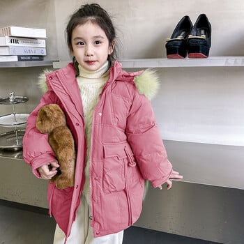 Girls Down Coat Jacket Cotton Windbreak 2023 βελούδινα Warm Plus Thicken Winter Skiwear Ten Degrees Below Zero Παιδικά ρούχα