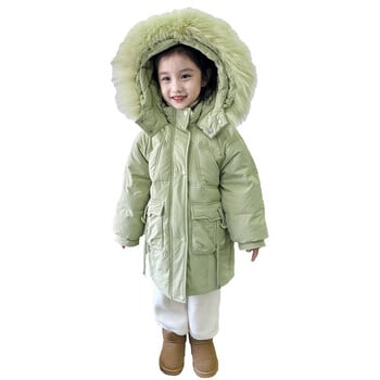 Girls Down Coat Jacket Cotton Windbreak 2023 βελούδινα Warm Plus Thicken Winter Skiwear Ten Degrees Below Zero Παιδικά ρούχα