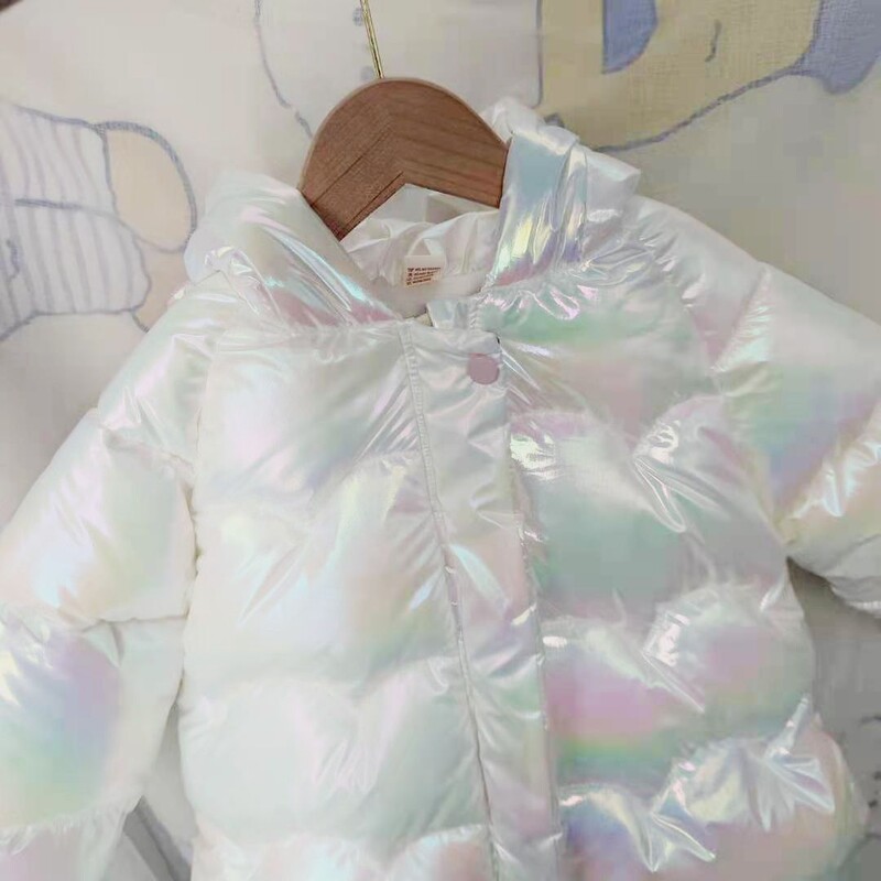 Zimska puhasta jakna za djevojčice, kaput, modni jednorog, sjajna vodootporna gornja odjeća za djecu 0-6 godina, dječja parka, snježno odijelo