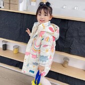 2024. aasta uued tüdrukud poiste sulejope Talvemantlid Lasteriided Kapuutsiga tuulejakk 2–7-aastastele lastele puuvillased soojad ülerõivad