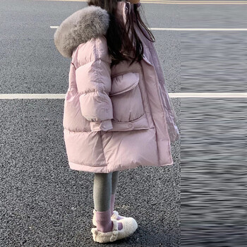 Girls Down Coat Jacket Cotton Windbreak Outwear 2023 Hairy Warm Thicken Velvet Winter Skiwear Plus Size Παιδικά ρούχα