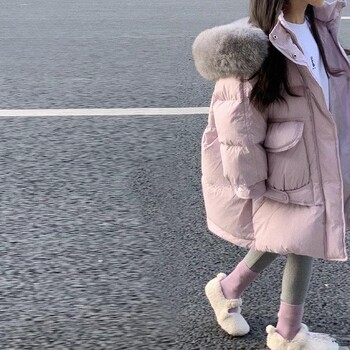 Girls Down Coat Jacket Cotton Windbreak Outwear 2023 Hairy Warm Thicken Velvet Winter Skiwear Plus Size Παιδικά ρούχα