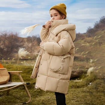 Girls Down Coat Jacket Cotton Windbreak 2023 Dazzling Warm Plus Thicken Winter Skiwear Ten Degrees Below Zero Παιδικά ρούχα