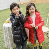 Jachetă de puf pentru fete Bumbac Paravent 2023 Lung Călduș Îngroșa Iarna Îmbrăcăminte pentru copii -10 grade sub zero