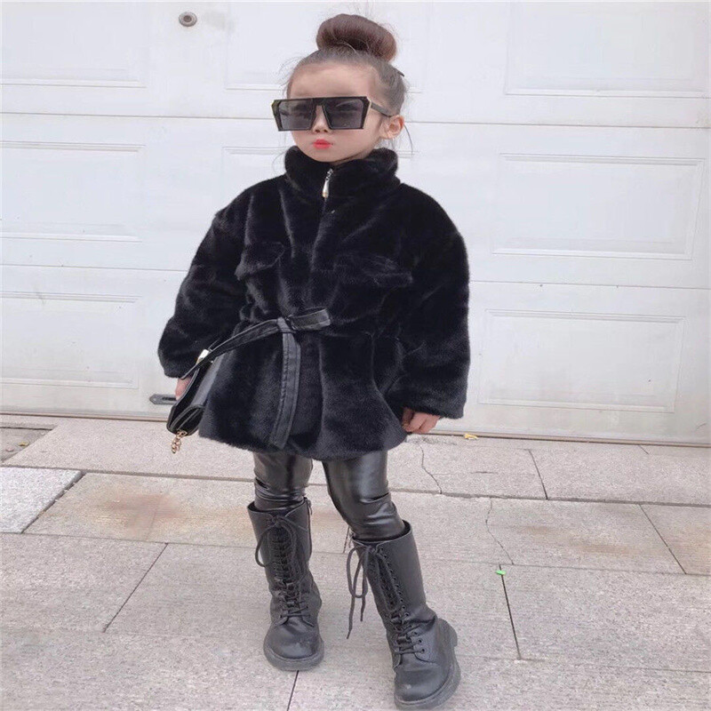 Jachetă pentru fete, iarnă din bumbac, 2023, drăguț, cald și blănuri groase, pardesiu, costum de zăpadă, îmbrăcăminte pentru copii