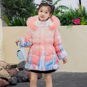 Girls Down Coat Jacket Cotton Outerwear Windbreak 2023 Elegant Thicken Velvet Χειμερινό ζεστό Snowsuit Παιδικά ρούχα