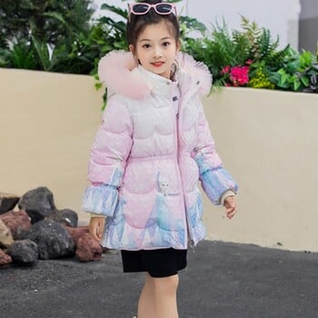 Girls Down Coat Jacket Cotton Outerwear Windbreak 2023 Elegant Thicken Velvet Χειμερινό ζεστό Snowsuit Παιδικά ρούχα