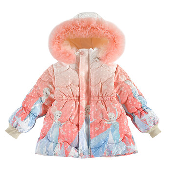 Girls Down Coat Jacket Cotton Outerwear Windbreak 2023 Elegant Thicken Velvet Χειμερινό ζεστό Snowsuit Παιδικά ρούχα