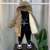 Talvejope poistele, tüdrukutele, keskmise pikkusega sulejope Uus paksendatud kapuutsiga mantel, suur laste jope 2–9 aastasele lapsele