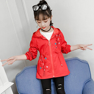 3, 4, 6, 8, 10, 12 години, детско яке, ново есенно палто с ветровка за момичета, горно облекло с качулка плюс кадифено топло зимно детско облекло