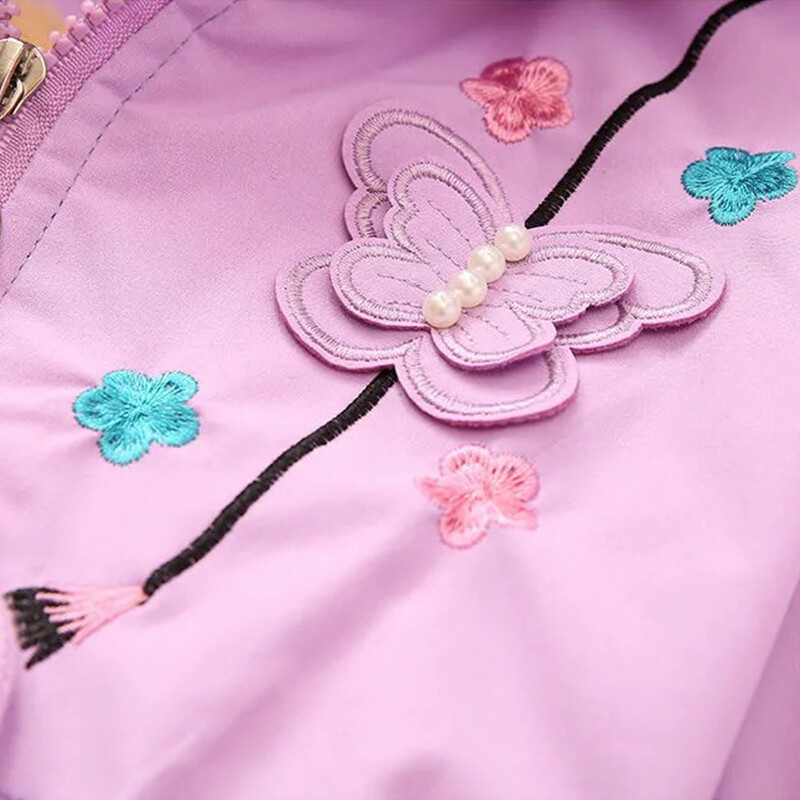 3, 4, 6, 8, 10, 12 години, детско яке, ново есенно палто с ветровка за момичета, горно облекло с качулка плюс кадифено топло зимно детско облекло