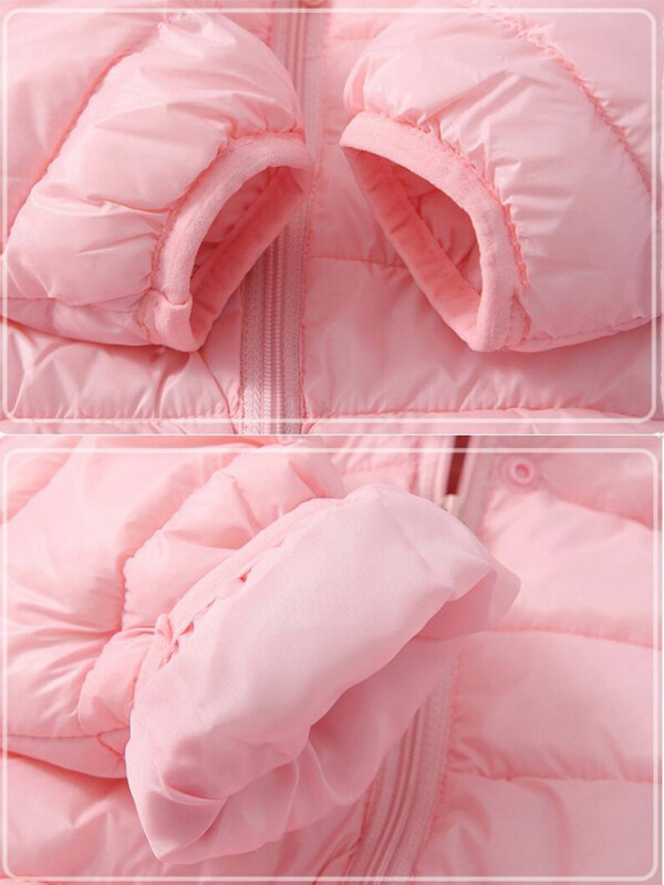 Armsad Kõrvad Kerged sulejoped Lapsed Poisid Tüdrukud Beebimantlid Sügistalvel Soojad Tõmblukuga Kapuutsiga ülerõivad Vabaajariided 1-5Y