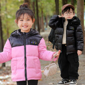 Poistele Talvise Soojad Joped Puuvillane Lasteriided Sügis Uus Parkmantel Tüdruk Paksud kombinesoonid Kapuutsiga lasteriided Ülerõivad
