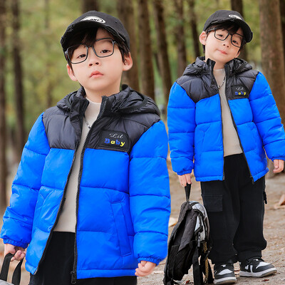 Poistele Talvise Soojad Joped Puuvillane Lasteriided Sügis Uus Parkmantel Tüdruk Paksud kombinesoonid Kapuutsiga lasteriided Ülerõivad