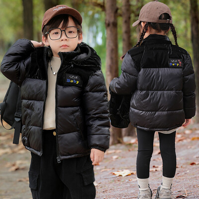 Poistele Talvise Soojad Joped Puuvillane Lasteriided Sügis Uus Parkmantel Tüdruk Paksud kombinesoonid Kapuutsiga lasteriided Ülerõivad