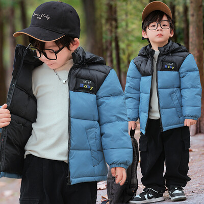 Poistele Talvise Soojad Joped Puuvillane Lasteriided Sügis Uus Parkmantel Tüdruk Paksud kombinesoonid Kapuutsiga lasteriided Ülerõivad