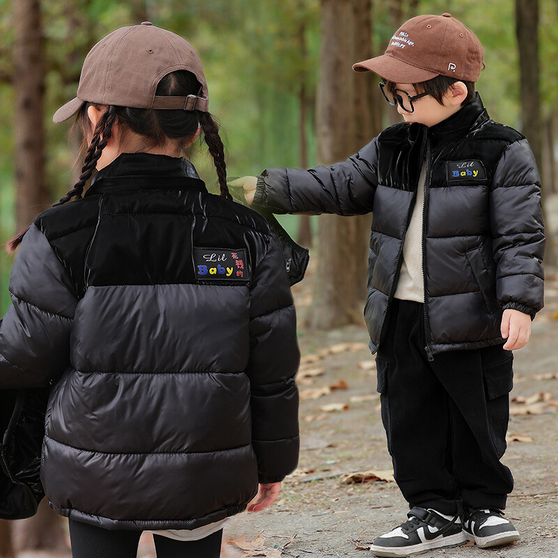 Poistele Talvise Soojad Joped Puuvillane Lasteriided Sügis Uus Parkmantel Tüdruk Paksud kombinesoonid Kapuutsiga lasteriided Ülerõivad