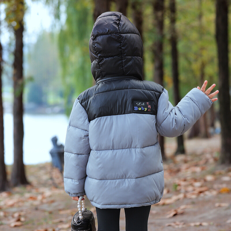 Poistele Talvise Soojad Joped Puuvillane Lasteriided Sügis Uus Parkmantel Tüdruk Paksud kombinesoonid Kapuutsiga lasteriided Ülerõivad
