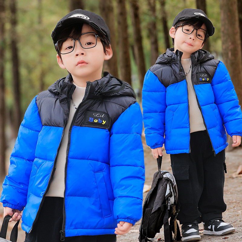 Poistele Talvise Soojad Joped Puuvillane Lasteriided Sügis Uus Parkmantel Tüdruk Paksud kombinesoonid Kapuutsiga lasteriided Ülerõivad