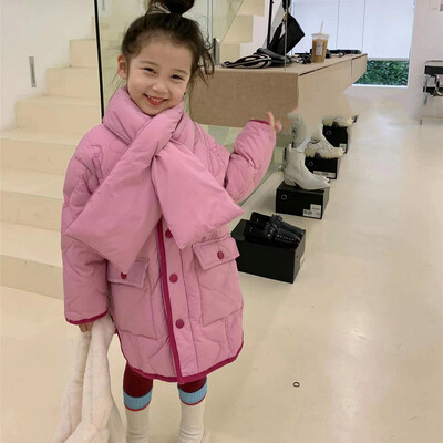 Tüdrukute ülerõivad 2024 Paks mantel puuvillane jakk Talveriided Uued lasterõivad Talveriided tüdrukutele