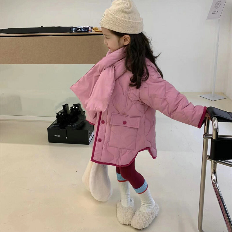 Tüdrukute ülerõivad 2024 Paks mantel puuvillane jakk Talveriided Uued lasterõivad Talveriided tüdrukutele