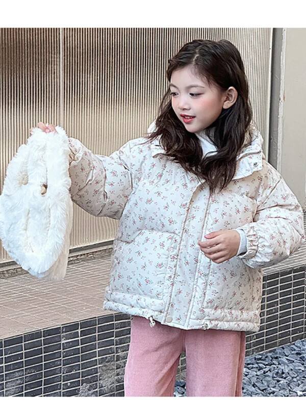 Djevojke Donja cvjetna odjeća podstavljena pamukom New Foreign Style Zimska odjeća Donja odjeća podstavljena pamukom Zimska jakna Bread Down