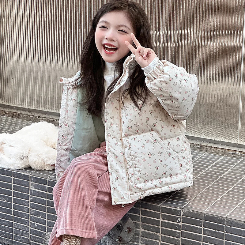 Djevojke Donja cvjetna odjeća podstavljena pamukom New Foreign Style Zimska odjeća Donja odjeća podstavljena pamukom Zimska jakna Bread Down