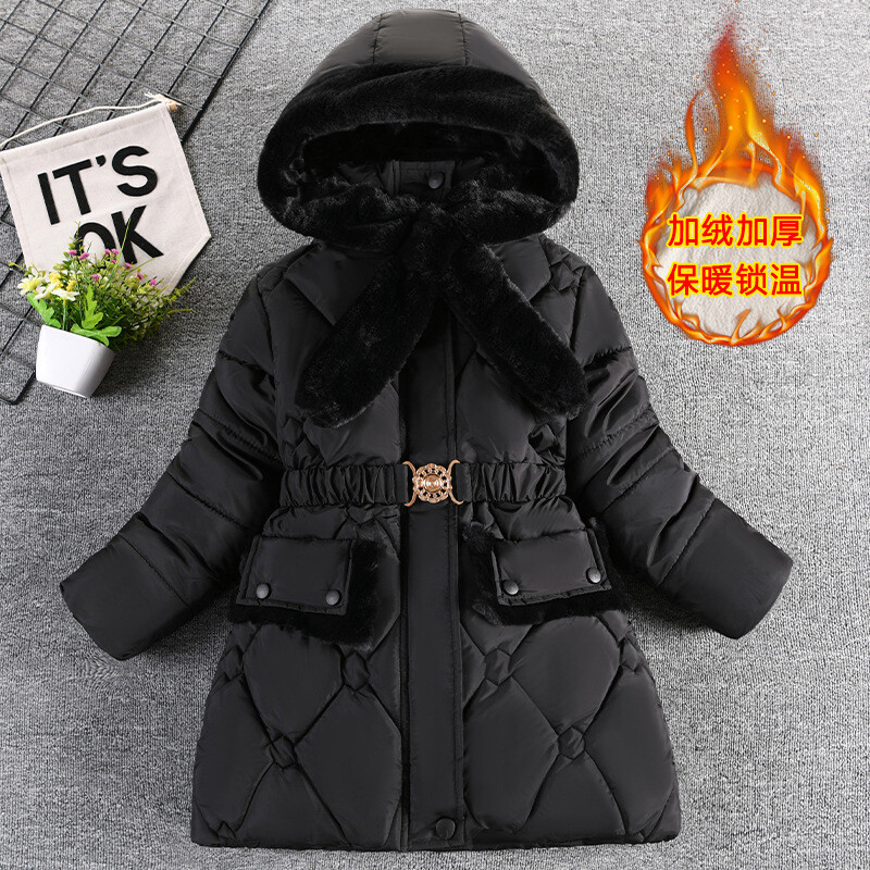 5 6 8 10 12 aastat suurte tüdrukute mantel Sügistalvine soe laste jope tüdrukutele Mood pikk stiil kapuutsiga ülerõivad lasteriided