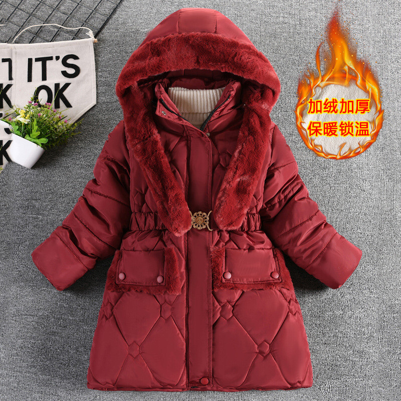 5 6 8 10 12 aastat suurte tüdrukute mantel Sügistalvine soe laste jope tüdrukutele Mood pikk stiil kapuutsiga ülerõivad lasteriided