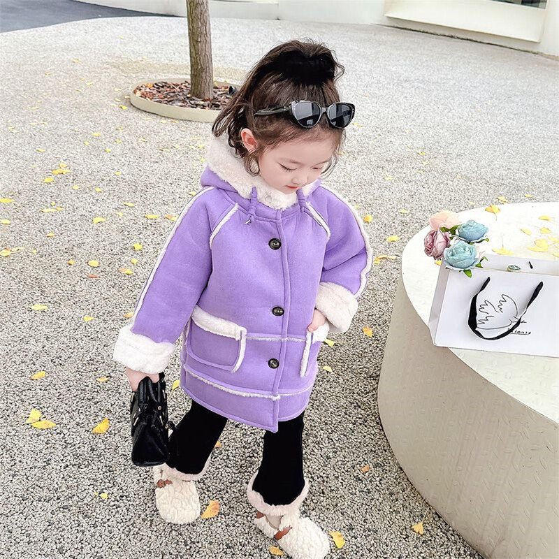Jachetă copii pentru fete iarnă lână pardesiu cald Moda haine fete îmbrăcăminte exterioară copii toamnă fete palton 4 6 8 10 12 13 ani