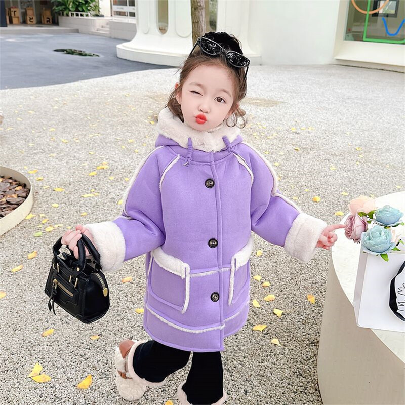 Jachetă copii pentru fete iarnă lână pardesiu cald Moda haine fete îmbrăcăminte exterioară copii toamnă fete palton 4 6 8 10 12 13 ani