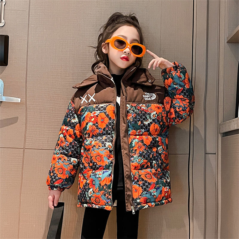 Tüdrukute puuvillane talvemantel Uus Korea lastemood sule puuvillane mantel Laste joped Tüdrukutele Riietus Tüdrukud 7 9 10 11 12 aastat