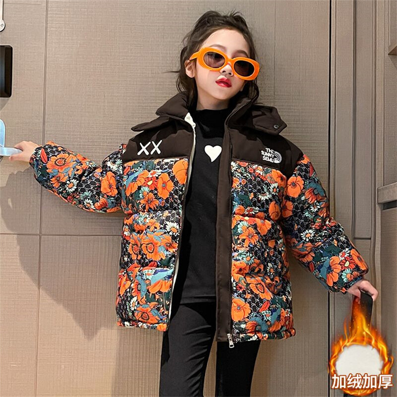 Tüdrukute puuvillane talvemantel Uus Korea lastemood sule puuvillane mantel Laste joped Tüdrukutele Riietus Tüdrukud 7 9 10 11 12 aastat