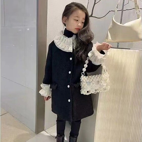 Palton gros pentru fete cu jachetă din bumbac 2024 Nouă iarnă Îmbrăcăminte pentru copii La modă Versatil Durabil Haine de iarnă pentru fetiță