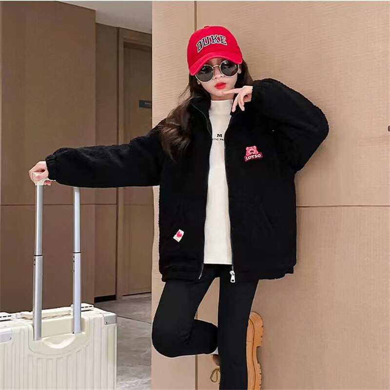 Kaput za djevojčice Jakna Zimska pamučna vjetrovka 2023 Princess Warm Plus Thicken Tinejdžerski kaput Snježno odijelo Dječja odjeća