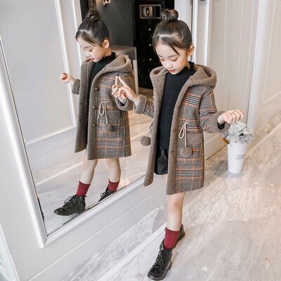 Φθινοπωρινό Χειμωνιάτικο Κορίτσι Τριχωτό Παλτό Μακριά Παιδικά Εξωτερικά Ενδύματα για νήπια Ενδύματα Σχέδιο Ζεστό Ζεστό Μπουφάν 3-12Τ Ρούχα με μονόστηθο