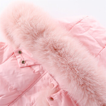 Girls Down Coat Jacket Cotton Windbreak Snowsuit 2023 Vintage Warm Thicken Velvet Winter Skiwear Plus Size Παιδικά ρούχα